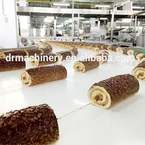 Macchina di lavorazione alimentare completamente automatico, personalizzato swiss roll della torta che fa la macchina