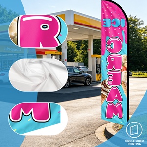 Bandera de Playa Personalizada con Impresión Publicitaria, Bandera de Pluma, Bandera Swooper, Bandera para Exhibición en Exteriores, Pancarta Resistente al Viento - Product Image 3