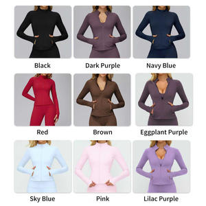 เสื้อแจ็คเก็ตออกกำลังกายระบายอากาศได้ดี พิมพ์โลโก้ได้  สำหรับวิ่งกลางแจ้ง ฝึกซ้อม กันลม ทรงเข้ารูป มีซิปและกระเป๋า เหมาะสำหรับเล่นกีฬาและฟิตเนส - Product Image 2