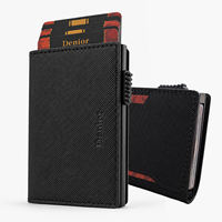 Portefeuille Homme en Cuir PU de Luxe OEM ODM - Porte-Cartes de Visite avec Blocage RFID et Éjection Latérale pour Accès Rapide au Quotidien
