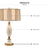 Lampe de table moderne en laiton et marbre à LED, design italien, lampe de chevet, lampe de bureau, vente chaude
