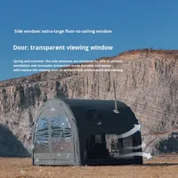 Tente gonflable anti-moustiques avec fenêtre, en Oxford, portable, quatre saisons, résistante aux UV, imperméable, installation rapide pour le camping en plein air