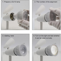 Spotlight réglable à trois têtes rotatives GU10 pour salle de bain, éclairage nordique exclusif transfrontalier Vertex, montage en surface