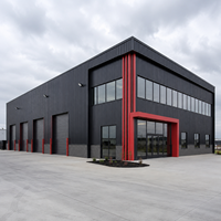 Edificio de Almacén de Acero Pesado Prefabricado a Medida, Estructura Metálica Industrial de Gran Envergadura, Taller con Servicios de Soldadura y Doblado