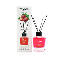 Diffuseur de parfum en verre carré Top Trend Veyes 150 ml avec bâtonnets, arôme longue durée pour désodorisation et décoration d'étagère