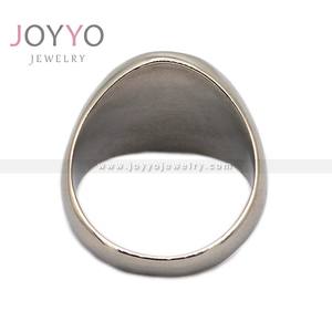 남성용 베스트 셀러 레트로 실버 해골 고딕 타원형 모양의 고급 스테인레스 스틸 패션 보석 반지 - Product Image 2