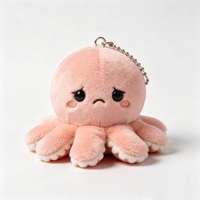 Peluche Poulpe Personnalisée au Crochet, Mignonne, Réversible Double Face, Coussin Réconfortant, Jouet Animal