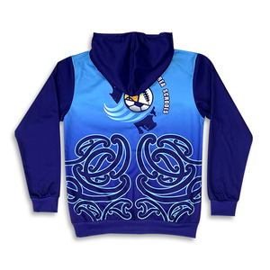 Chaqueta deportiva personalizada, diseño de sublimación, Sudadera con capucha y cremallera de poliéster y algodón para jóvenes - Product Image 3