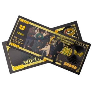 Billet de banque <span class=keywords><strong>Wu</strong></span>-<span class=keywords><strong>Tang</strong></span> Américain 2026 plaqué or noir 24 carats pour cadeaux - Product Image 3