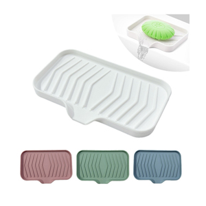 Custom Logo Big Size Silicone Kitchen <strong>Soap</strong> <strong>Holder</strong> with Drain Bathroom Sink <strong>Soap</strong> Tray for Shower - Product Image 1