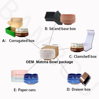 Bol à matcha en céramique avec bec verseur, motif Sakura, glaçure dégradée, Chawan pour cérémonie du thé, logo personnalisé, marque privée