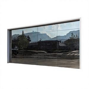 <span class=keywords><strong>Porte</strong></span> <span class=keywords><strong>de</strong></span> <span class=keywords><strong>garage</strong></span> sectionnelle moderne en aluminium et verre trempé, <span class=keywords><strong>ouverture</strong></span> latérale électrique, coupe-vent, 8, 9, 10, 12, 16 x 7, 8, 9 sections, noire - Product Image 3