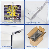 Boîtes de rangement pour cartes en acrylique transparent avec fermeture magnétique recyclable de qualité supérieure, boîte de protection pour entraîneur d'élite ETB, vitrines