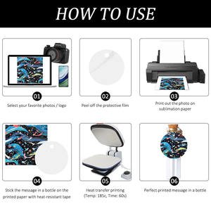 Sublimation Blank Message in a Bottle Double-Sided Printable Aluminum Tag 2 Sizes Glass Wish Bottle for Heat Transfer Printing - Product Image 6