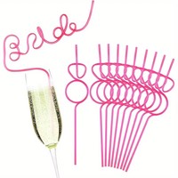 Pailles personnalisées pour mariée en gros, fournitures de fête en vrac pour enterrement de vie de jeune fille et mariage, rose, blanc, jaune