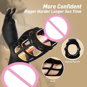 <span class=keywords><strong>Anneau</strong></span> <span class=keywords><strong>vibrant</strong></span> pour pénis, gaine pénienne vibrante avec 10 modes de vibration, jouets sexuels pour adultes pour hommes, <span class=keywords><strong>anneau</strong></span> pénien, stimulation du clitoris et du point G - Product Image 4