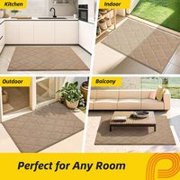 Tapis d'entrée antidérapants anti-salissures pour intérieur, lavables, absorbants et résistants aux taches, pour chaussures et pattes boueuses et mouillées