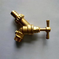 Garden 1/2 3/4 tuyau en laiton cuivre bibcock raccord de tuyau d'eau robinet à bavette avec vidange