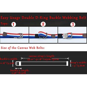 FOXA Ceinture en toile pour homme, largeur 1,5 pouce, boucle à double anneau en D, style militaire tactique, ceinture décontractée - Product Image 3
