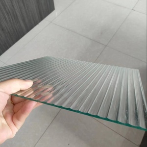4mm 5mm 6mm 8mm 10mm acanalado de caña acanalada Panel de vidrio templado estampado Puerta de ducha decorativa endurecida para uso Solar de cocina - Product Image 2