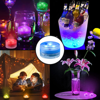 Lampu LED Mini RGB warna-warni IP68, lampu kolam renang bawah air LED kendali jarak jauh untuk bunga teh