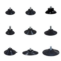Ventouse à vis noire pour approvisionnement exclusif transfrontalier, ventouse en PVC M4/M5/M6 avec vis, ventouse à vide à longue vis