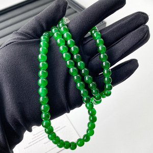 Green Ruyi Bead Necklace Long Chain Crystal Ball Shape Sweater Accessory Fashion Jewelry Gift - Product Image 3