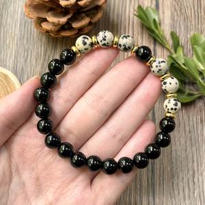 Bracelet en pierre naturelle avec perles de verre colorées, breloque du succès, approvisionnement économique pour les grossistes, service d'étiquetage SKU - Product Image 2