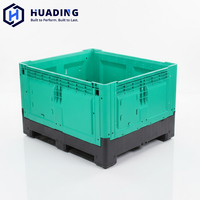 Palette en plastique pliable de grande taille, best-seller, 1200*1000*760 mm, capacité de 620 L, charge statique de 4 T, pour le stockage de fruits et de pièces automobiles