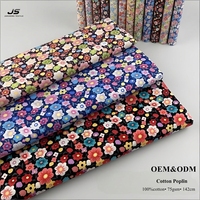 Tissu textile prêt à l'emploi, tissu imprimé à petites fleurs, 100% coton popeline, tissu imprimé pour robe femme