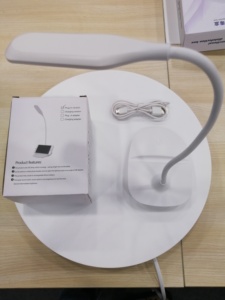 USB Rechargeable Modern Rectangle LED Touch Flexible 3-Level Dimmable <b>Study</b> Reading <b>Table</b> Lamp 3000K/4000K/6000K Color Temp - Product Image 6