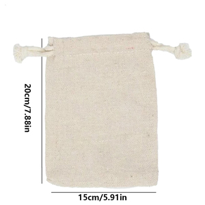 Sac à cordon en coton de haute qualité personnalisé, sac à cordon en coton biologique coloré et écologique - Product Image 4