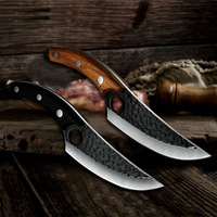 Couteau à désosser fait à la main de 6 pouces-Couteau de chef serbe en acier inoxydable pour couteau d'abattage de camping de boucher