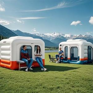 Tente gonflable de camping en plein air, camouflage quatre saisons, toit épais, capacité de 3 à 4 personnes, gonflage automatique, imperméable, portable - Product Image 1