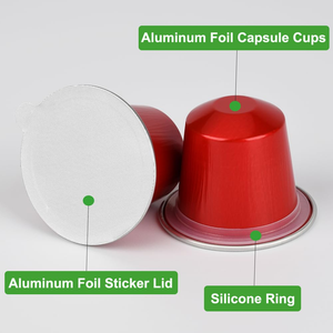 Factory Wholesale 15ml Disposable Coffee Personalized Aluminum <b>Foil</b> Capsules Tea Packaging in Capsule Coffee Capsule with Cover - Product Image 4