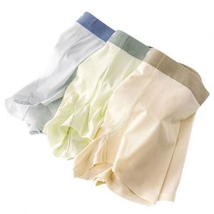 Ice Silk Mid-Rise Knitted Underwear Men's Summer Boxer Briefs Seamless Sports Ultra-thin Waffle Large Size Breathable - Product Image 4