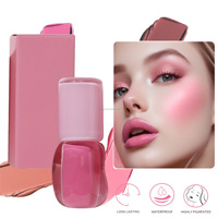 Maquillage sans logo personnalisable, fard à joues minéral pigmenté, blush liquide pour les lèvres et les joues, pour peaux claires, imperméable, longue tenue, vente en gros OEM
