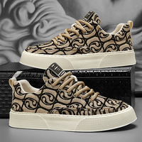 Chaussures de skate en toile personnalisées pour hommes, respirantes avec doublure en maille, légères, vente en gros, chaussures décontractées à plateforme pour la marche