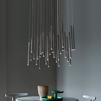 Suspension LED au design moderne Lustre de luxe postmoderne de petite taille pour éclairage de plafond intérieur