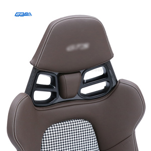 Asientos de Carreras Ajustables de Fibra de Carbono con Diseño Marrón y Patrón de Pata de Gallo para Porsche Boxster - Product Image 2