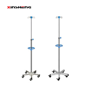 ขาตั้งน้ำเกลือแบบตั้งพื้น Xinsheng ทำจากสแตนเลสแบบพกพาสำหรับใช้ในโรงพยาบาล - Product Image 1