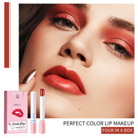 Ensemble de rouge à lèvres mat tendance style cigarette, ensemble de rouge à lèvres longue tenue non desséchant, rouge à lèvres à marque privée pour ensemble de maquillage cadeau
