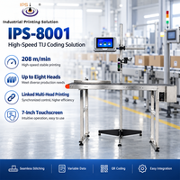 Imprimante à code-barres IPS-8001 TIJ, imprimante couleur, imprimante à jet d'encre thermique avec système de codage de code QR sur bande transporteuse