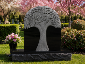 Estatuas Conmemorativas de Granito Americano Tradicional Angel Unionstone Modelo 18, Águila Tallada en Piedra Natural para Cementerio - Product Image 1