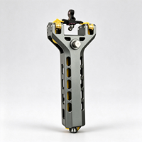 Ketapel Aluminium CNC Tahan Lama, Magazen Logam 10 Peluru Isi Otomatis, Laser Sight, Kantong Kulit Magnetik Tanpa Alat Pelepas