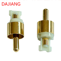 DAJIANG haut de gamme RCA prise Audio mâle connecteur Jack plaqué or RCA en Stock blanc vidéo Audio pour caméra expédition rapide