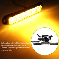 Luces Estroboscópicas de Montaje Superficial Raryloy Nuevas en Ámbar y Blanco para Camiones, Autos y Vehículos, Mini Luz Intermitente para Parrilla, Ultra Delgada, Impermeable IP65, 12V