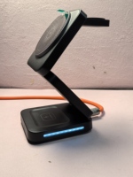 Support de charge sans fil magnétique pliable 3-en-1 pour téléphones, iWatch et Airpods