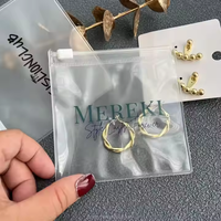Sacs en plastique à fermeture éclair givrés recyclables imprimés sur mesure avec logo sérigraphié, 100 pièces pour bijoux et montres, vente en gros