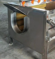 Automatische 800/1000-type aardappelwas- en schilmachine, zware borstelrolschiller, hoogrendements cassave schil- en wasmachine